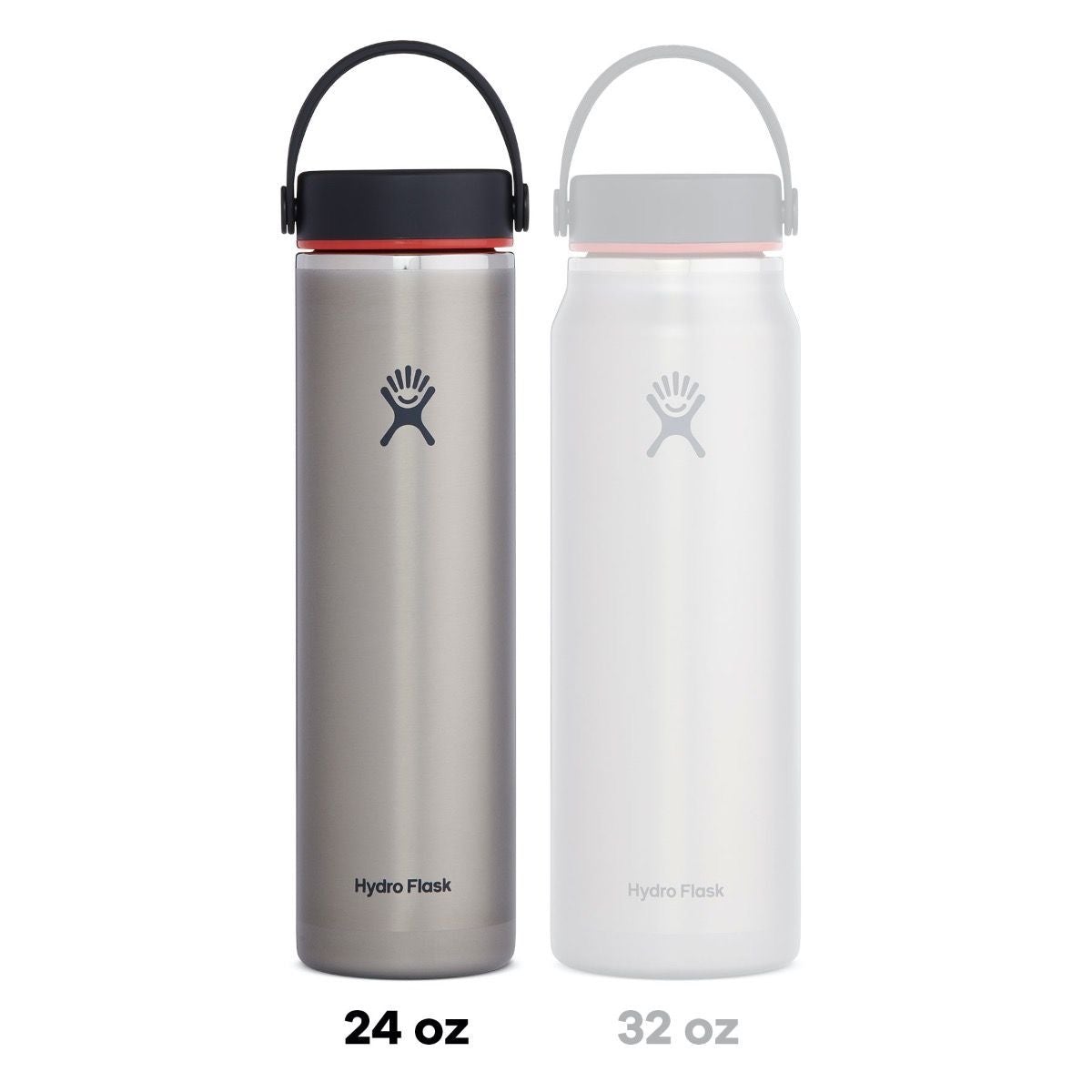 Hydro Flask Trail Series Wide Mouth Lightweight 0,71l/24oz - Stainless Steel BPA-Free Obsidian 24 oz 710 ml Cutlery