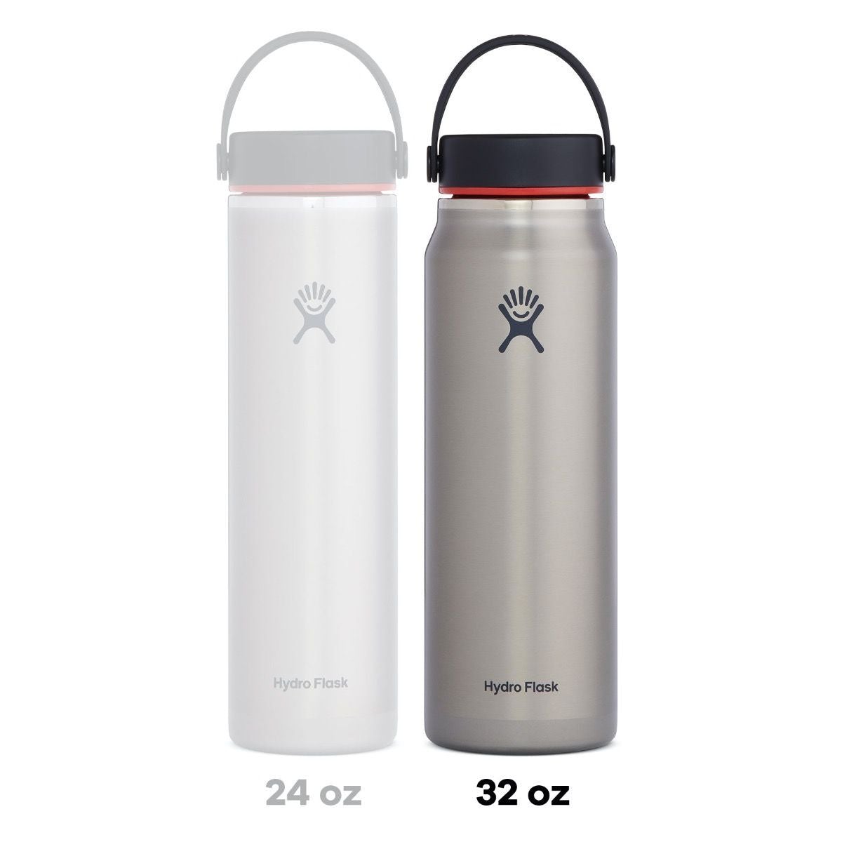 Hydro Flask Trail Series Wide Mouth Lightweight 0.95l/32oz - Stainless Steel BPA-Free Obsidian Cutlery