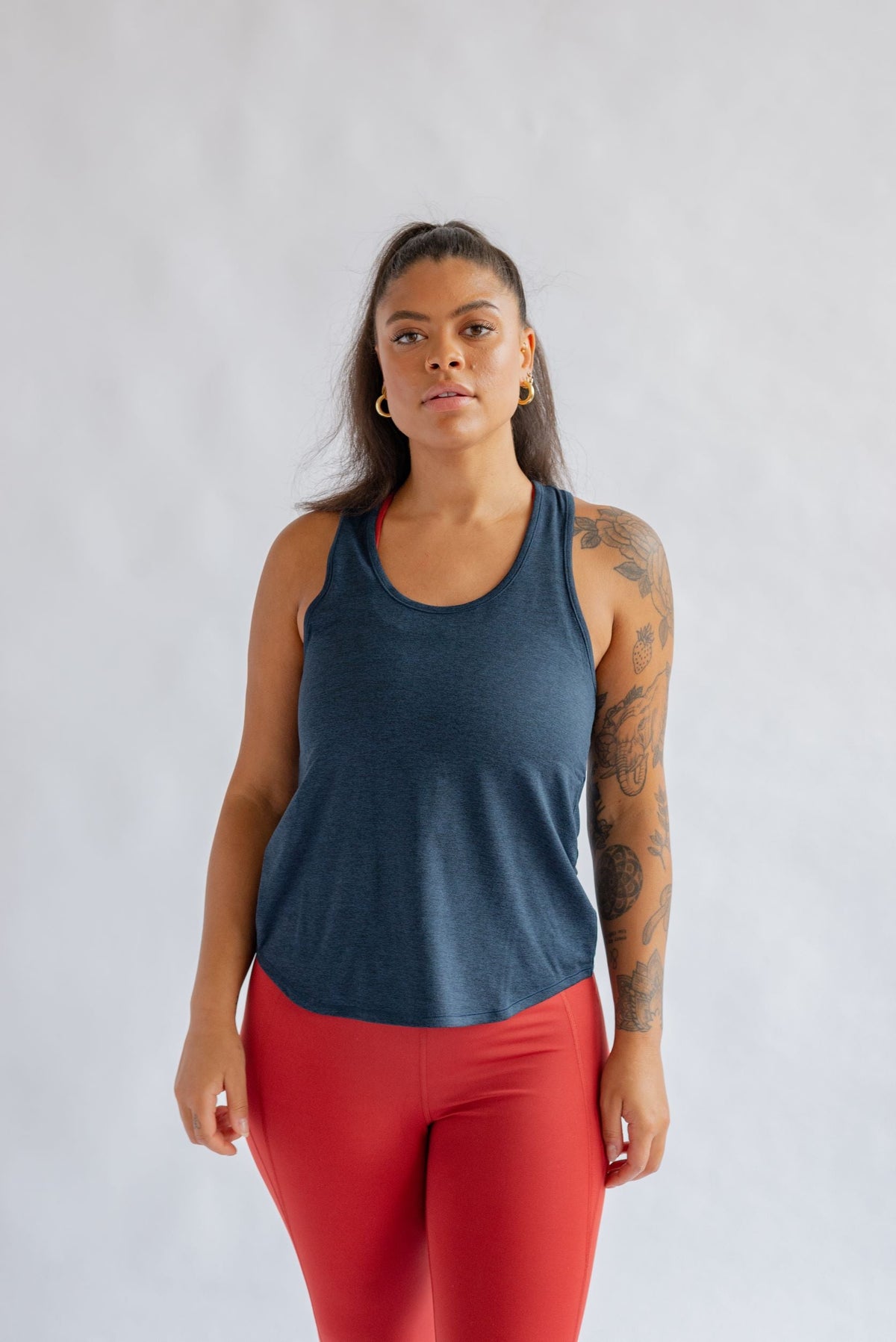 Train Relaxed Tank - Made from Recycled PET Shirt Girlfriend Collective Midnight XS