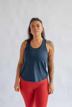 Girlfriend Collective Train Relaxed Tank - Made from Recycled PET Midnight Shirt