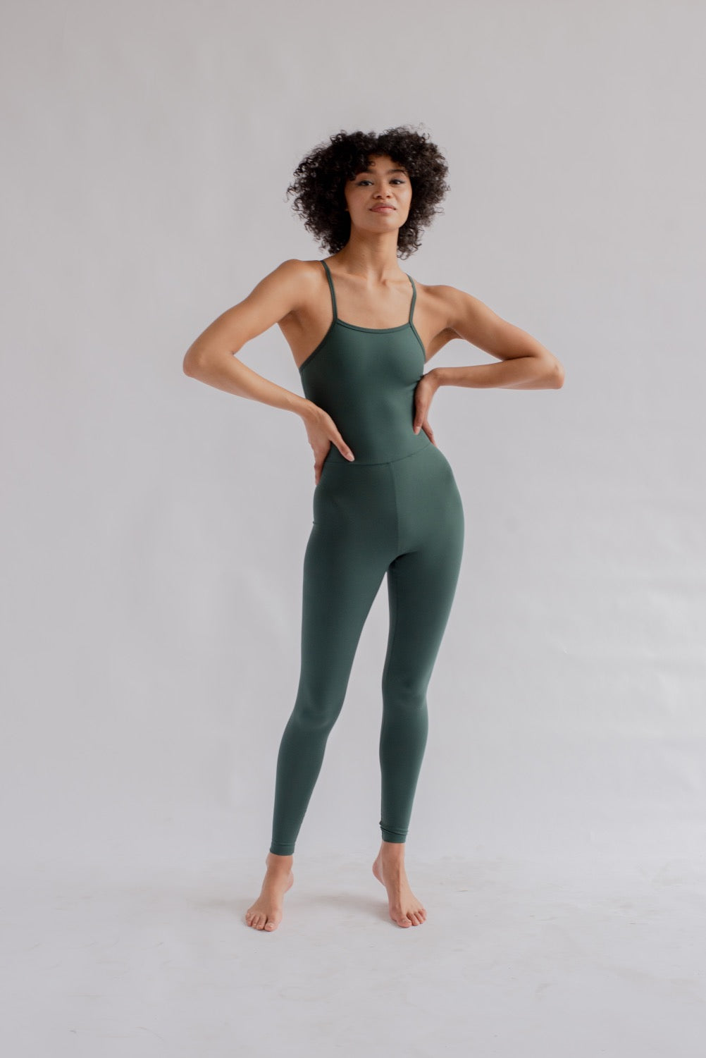 Girlfriend Collective Training & Yoga Unitard - Made from recycled plastic bottles Moss Onepieces