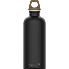 SIGG Traveller MyPlanet Bottle - 100% Recycled Aluminum Black 0.6l Cutlery