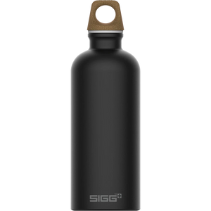 SIGG Traveller MyPlanet Bottle - 100% Recycled Aluminum Black 0.6l