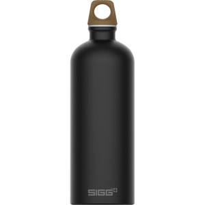 SIGG Traveller MyPlanet Bottle - 100% Recycled Aluminum Black 1l