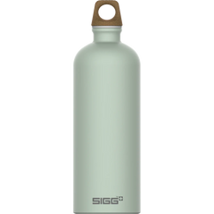 SIGG Traveller MyPlanet Bottle - 100% Recycled Aluminum Natural Green 1l Cutlery