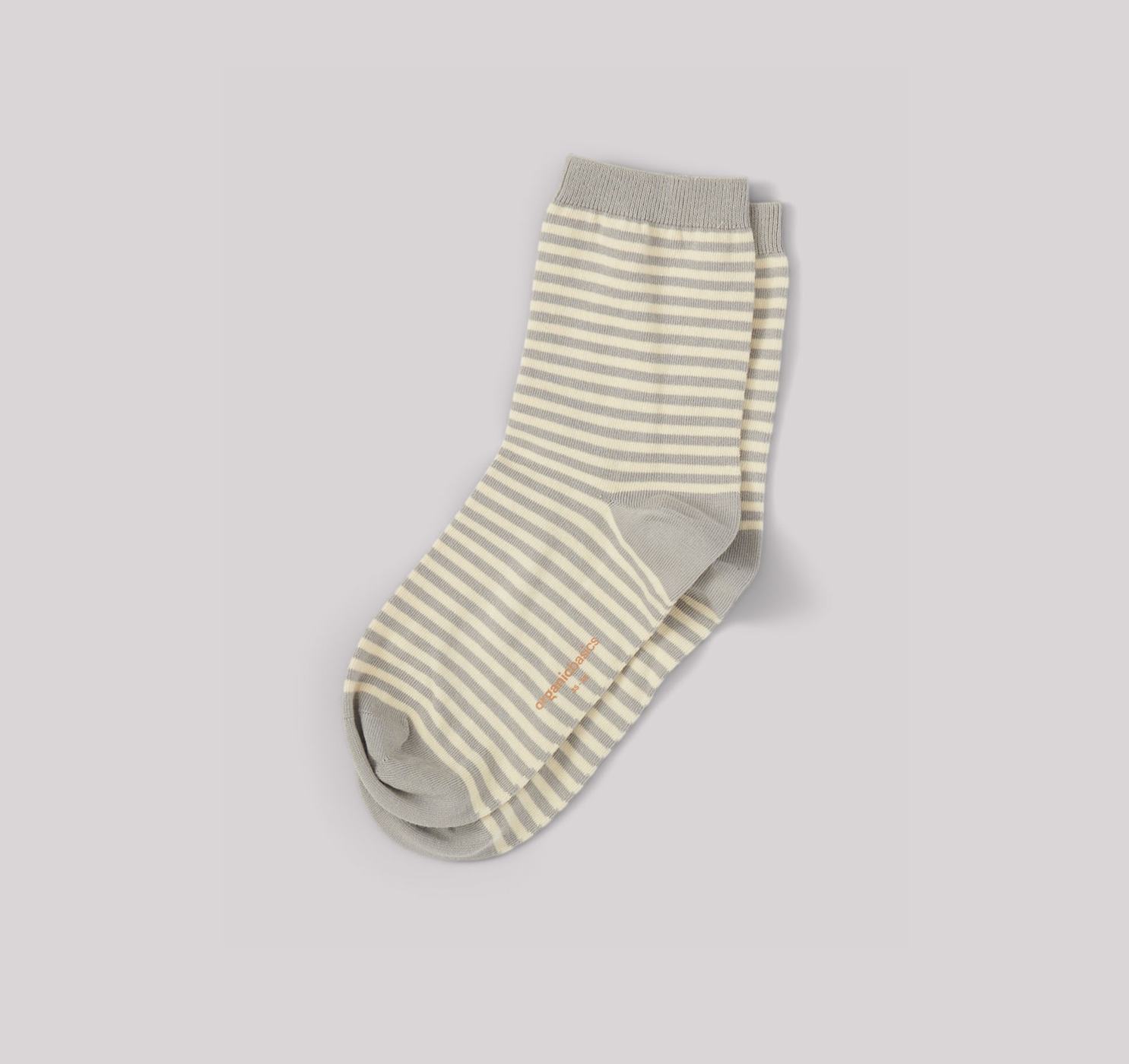 Organic Basics Unisex Color Striped Socks - Organic cotton Grey Socks