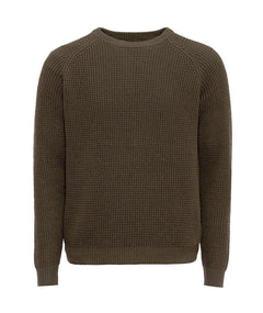 Pure Waste Unisex Fisherman Sweater - Recycled Cotton & Recycled Polyester Khaki Green Shirt
