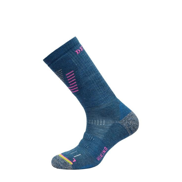 Devold Unisex Hiking Medium Sock - Merino Wool SkyDiver / Pink Socks