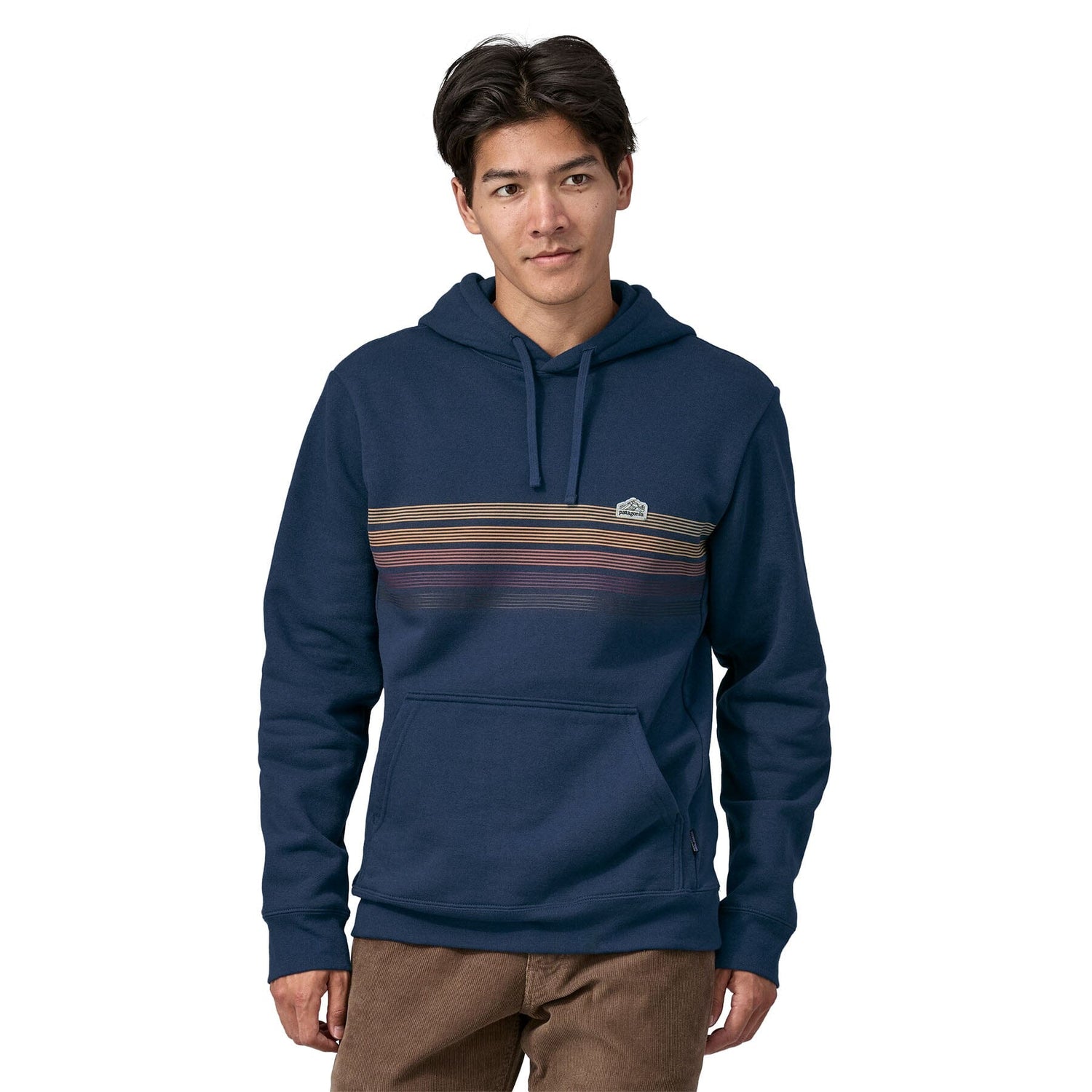 Patagonia Unisex Line Logo Ridge Stripe Uprisal Hoody - Recycled Polyester & Recycled Cotton Lagom Blue Shirt