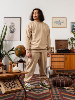 Pure Waste Unisex Loose Fit Sweatpants - Recycled cotton & Recycled polyester Sand Pants
