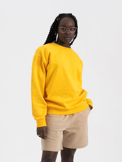 Pure Waste Unisex Loose Fit Sweatshirt - Recycled cotton & Recycled polyester Yellow Shirt
