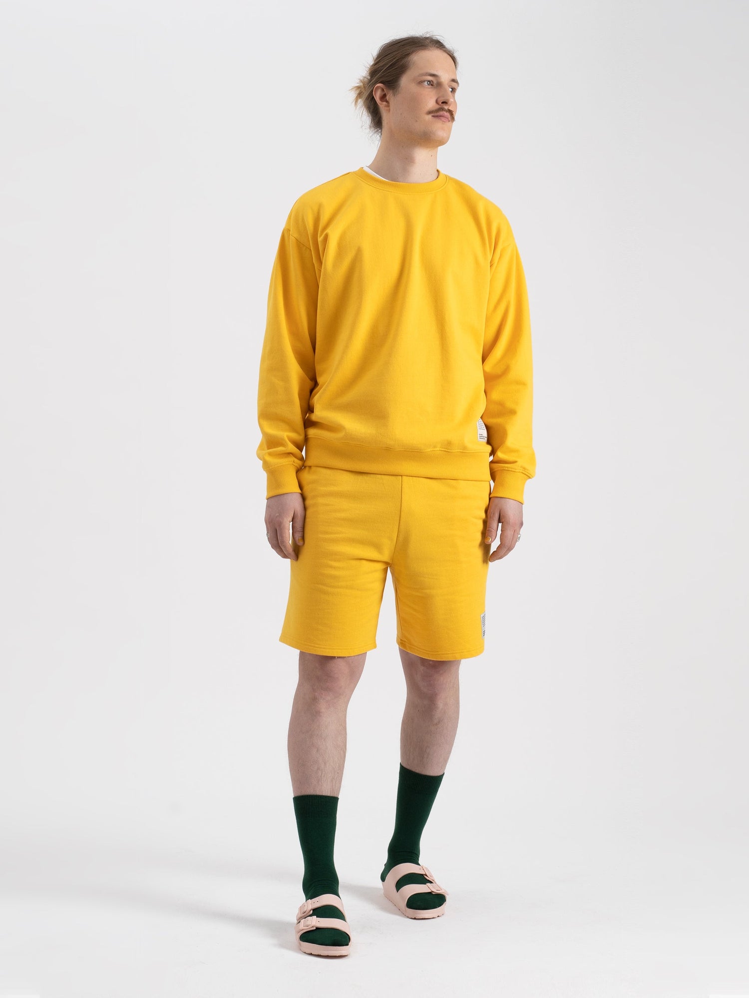 Pure Waste Unisex Loose Fit Sweatshirt - Recycled cotton & Recycled polyester Yellow Shirt