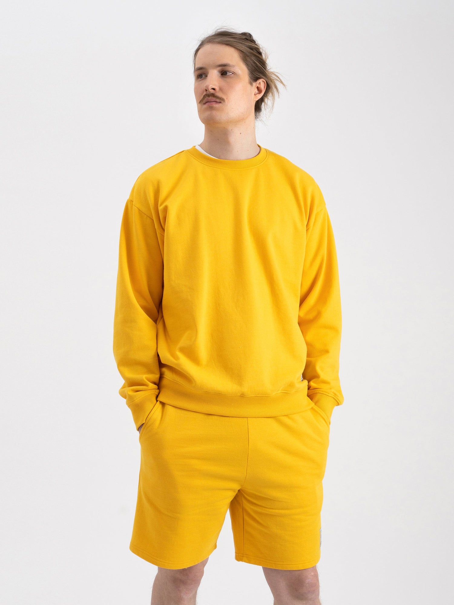 Pure Waste Unisex Loose Fit Sweatshirt - Recycled cotton & Recycled polyester Yellow Shirt