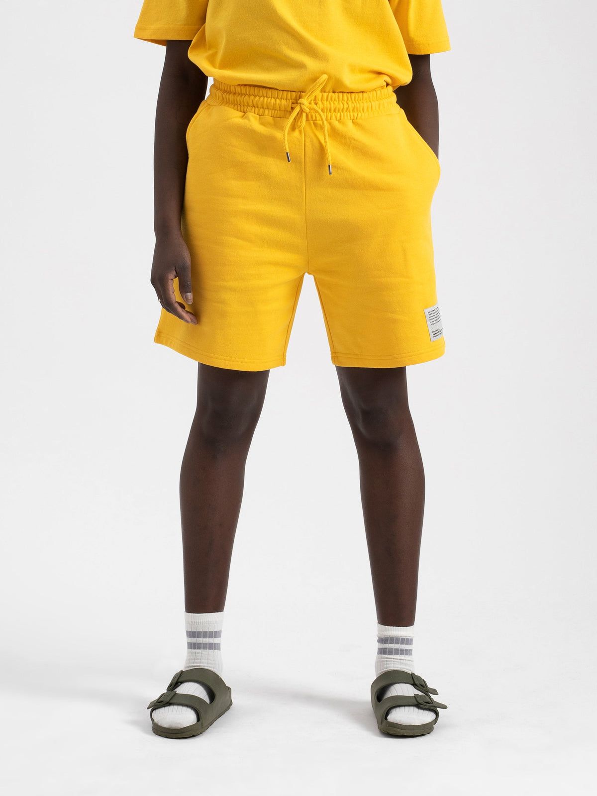 Unisex Loose Fit Sweatshorts - Recycled cotton & Recycled polyester Pants Pure Waste Yellow XS