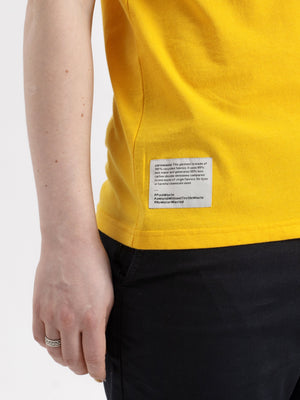 Pure Waste Unisex Loose Fit T-shirt - Recycled Cotton & Recycled Polyester Yellow