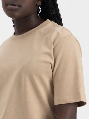 Pure Waste Unisex Loose Fit T-shirt - Recycled Cotton & Recycled Polyester Sand