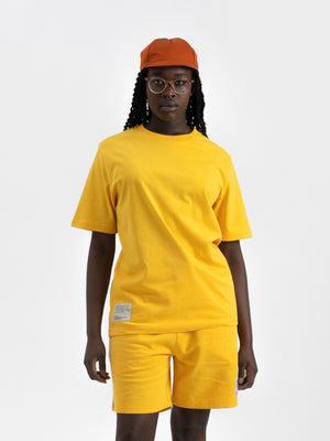 Pure Waste Unisex Loose Fit T-shirt - Recycled Cotton & Recycled Polyester Yellow