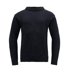 Devold Unisex Nansen Crew Neck Sweater - Made From Pure New Wool Navy Shirt