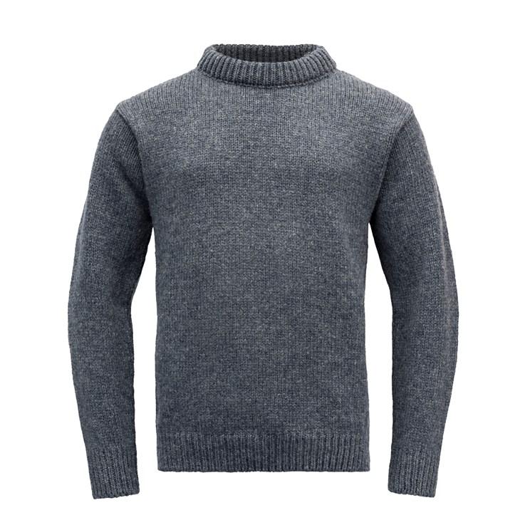 Devold Unisex Nansen Crew Neck Sweater - Made From Pure New Wool Ombre Melange Shirt