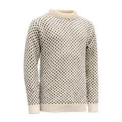 Devold Unisex Nordsjo Sweater Crew Neck - 100% Norwegian Wool Off White Shirt