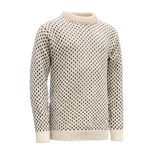 Devold Unisex Nordsjo Sweater Crew Neck - 100% Norwegian Wool Off White