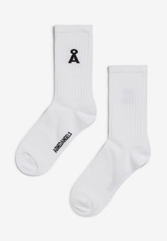 Armedangels Unisex Saamus Bold socks - Organic cotton mix White Socks