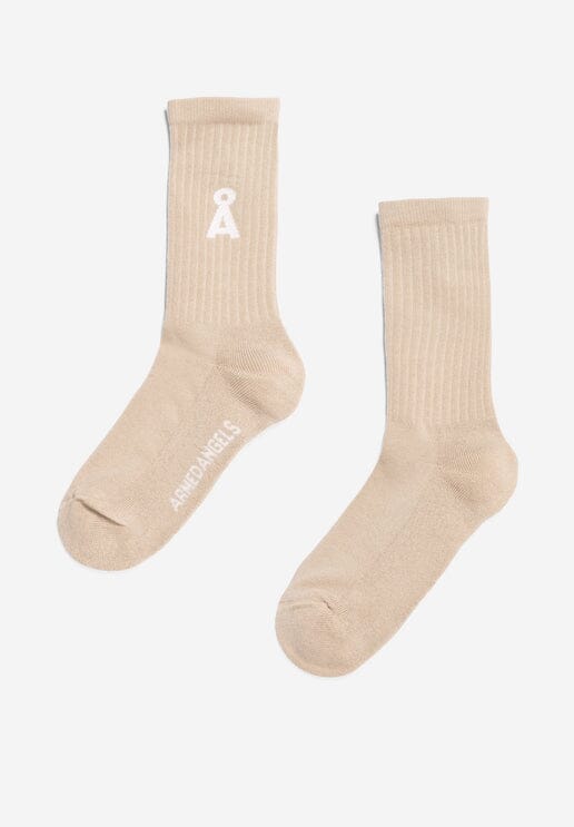 Armedangels Unisex Saamus Bold socks - Organic cotton mix Sand Stone Socks