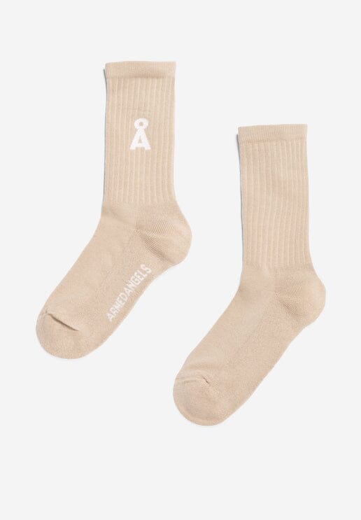 Armedangels Unisex Saamus Bold socks - Organic cotton mix Sand Stone 39-42 Socks