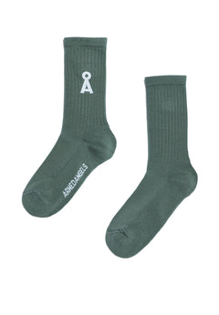 Armedangels Unisex Saamus Bold socks - Organic cotton mix Green Spruce Socks