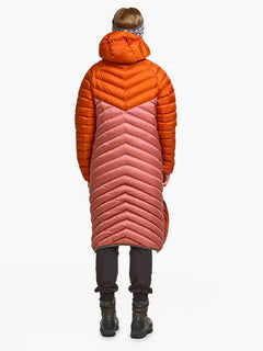 Varg Unisex Sarek Long Downhood - Sustainable Down Rust Orange-Pawn Pink Jacket