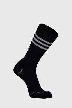 Mons Royale Unisex Signature Crew Sock - Merino Wool Black / Grey Socks