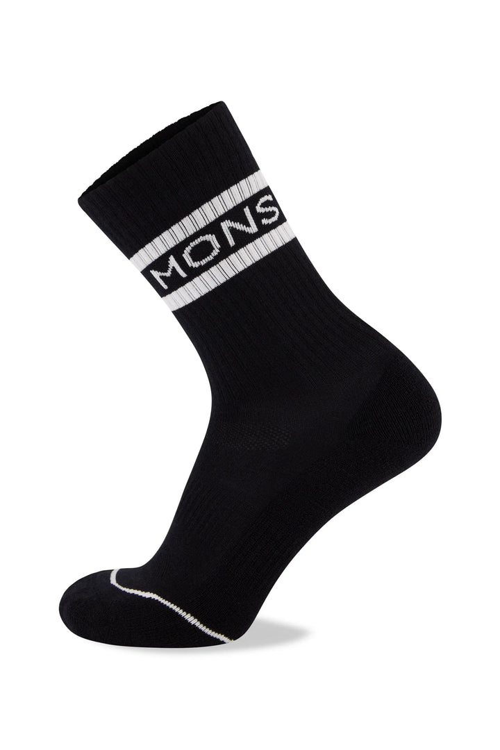 Unisex Signature Crew Sock - Merino Wool Socks Mons Royale Black / White S