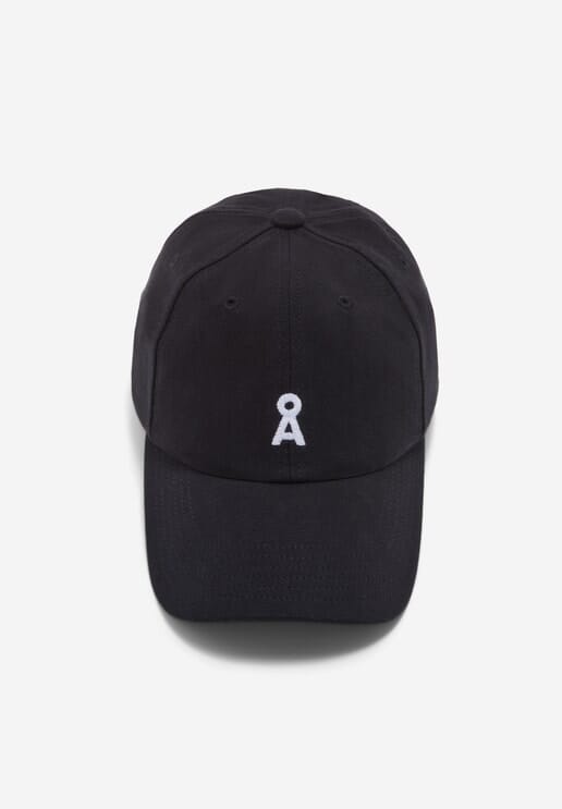 Armedangels Unisex Yenaas Bold cap - 100% Organic Cotton Black Headwear