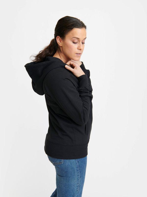 Pure Waste Unisex Zip Hoodie Raglan - Recycled Cotton & Recycled Polyester Black Shirt