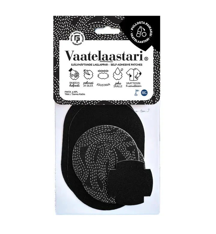 Vaatelaastari Pinta 5pcs - FabPatch from recycled polyester Care products Vaatelaastari