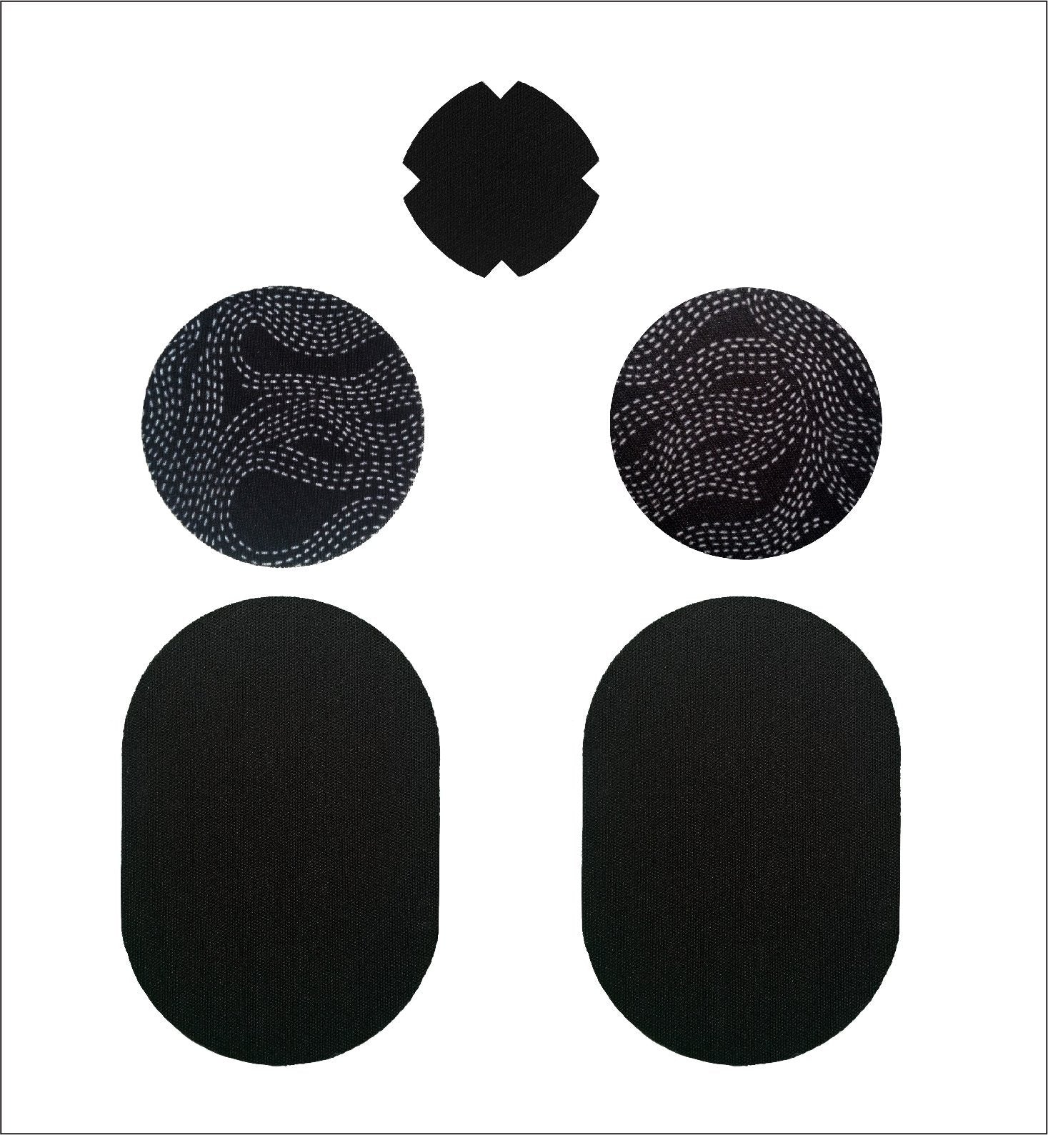 Vaatelaastari - Vaatelaastari Pinta 5pcs - FabPatch from recycled polyester - Weekendbee - sustainable sportswear