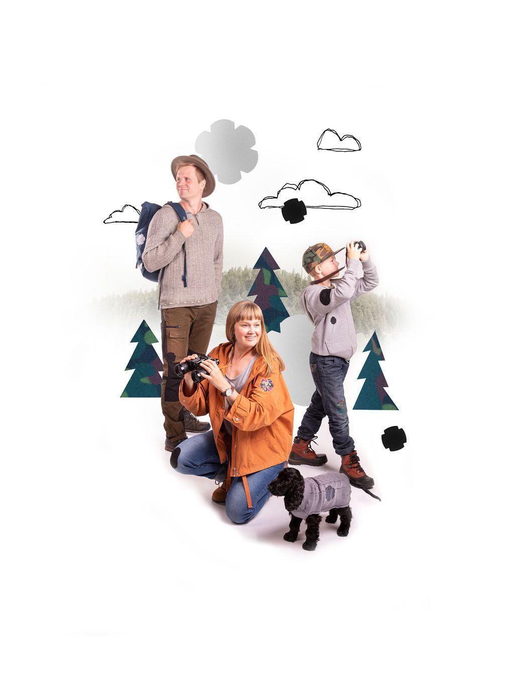 Vaatelaastari - Vaatelaastari Pinta 5pcs - FabPatch from recycled polyester - Weekendbee - sustainable sportswear