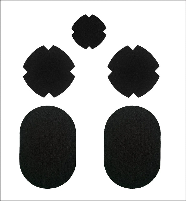 Vaatelaastari Yönmusta 5pcs - FabPatch from recycled polyester Care products Vaatelaastari