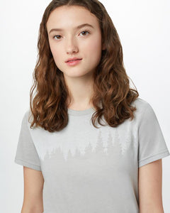 Tentree W's Juniper SS Tee - Made From Recycled Polyester & Organic Cotton Hi Rise Grey Heather Shirt