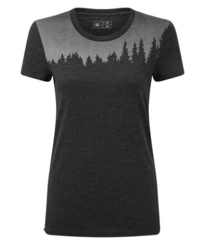 Tentree W's Juniper SS Tee - Made From Recycled Polyester & Organic Cotton Meteorite Black Heather