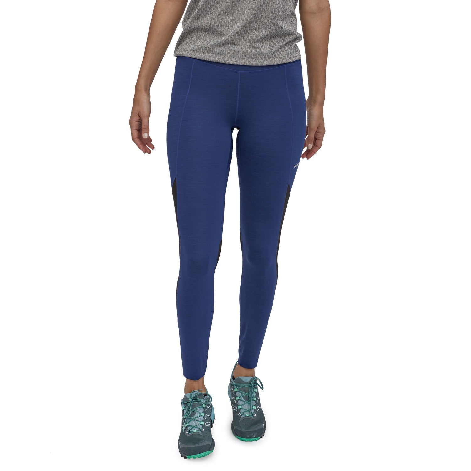 Patagonia W's Endless Run Tights - Recycled Polyester Cobalt Blue - Classic Navy X-Dye Pants