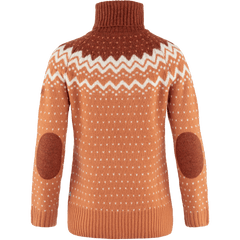 Fjällräven Women's Övik Knit Roller Neck Sweater - 100% Wool Desert Brown-Autumn Leaf Shirt