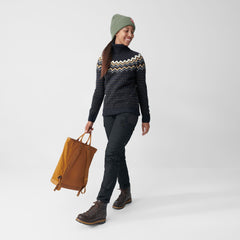 Fjällräven - Women's Övik Knit Roller Neck Sweater - 100% Wool - Weekendbee - sustainable sportswear