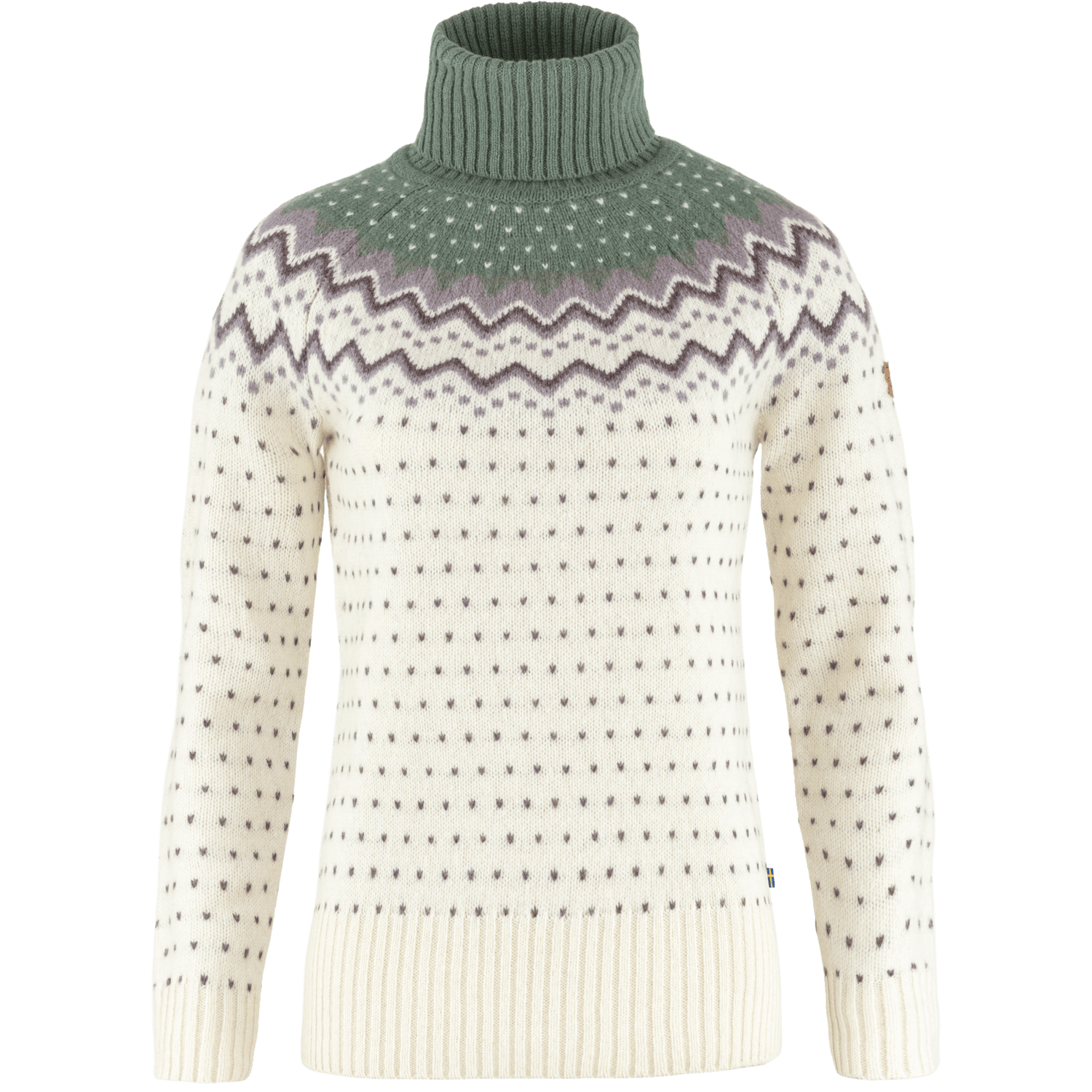 Fjällräven - Women's Övik Knit Roller Neck Sweater - 100% Wool - Weekendbee - sustainable sportswear