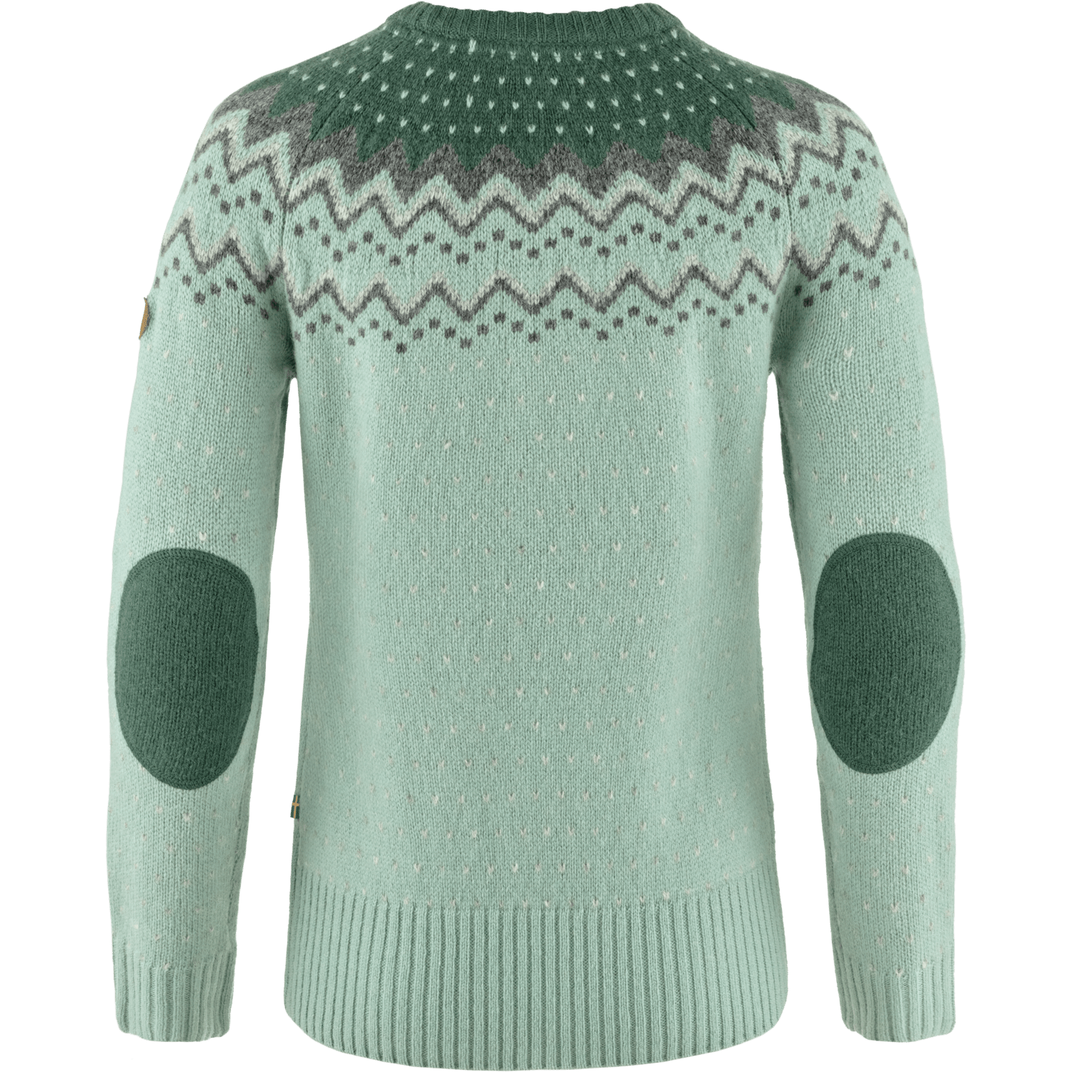Fjällräven Women's Övik Knit Sweater - 100% Wool Misty Green-Deep Patina Shirt