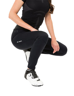 Vaude Women's Posta Warm Tights for Biking - Recycled Polyester Black Pants