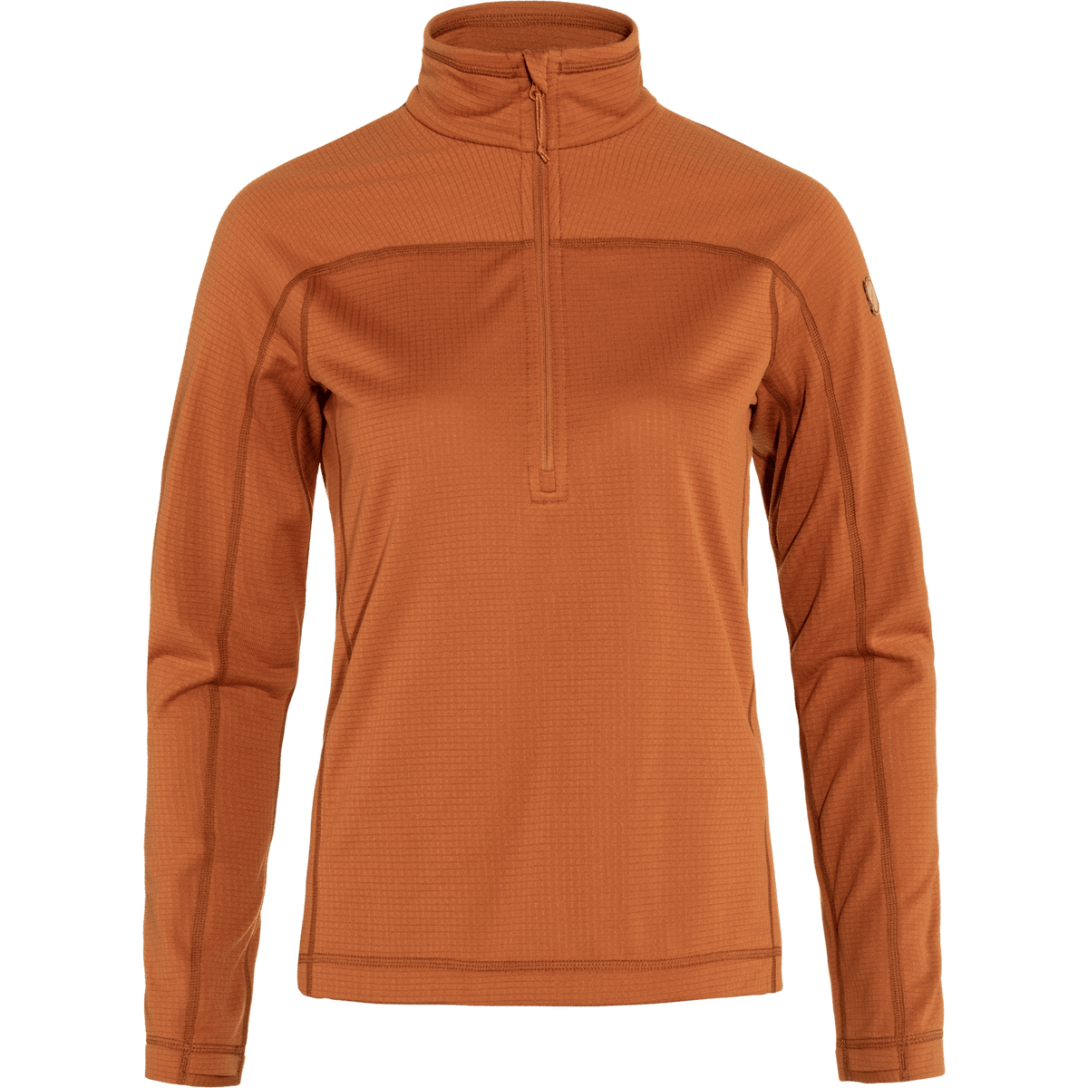 Fjällräven W's Abisko Lite Fleece Half Zip - 100% Recycled polyester Terracotta Brown Shirt