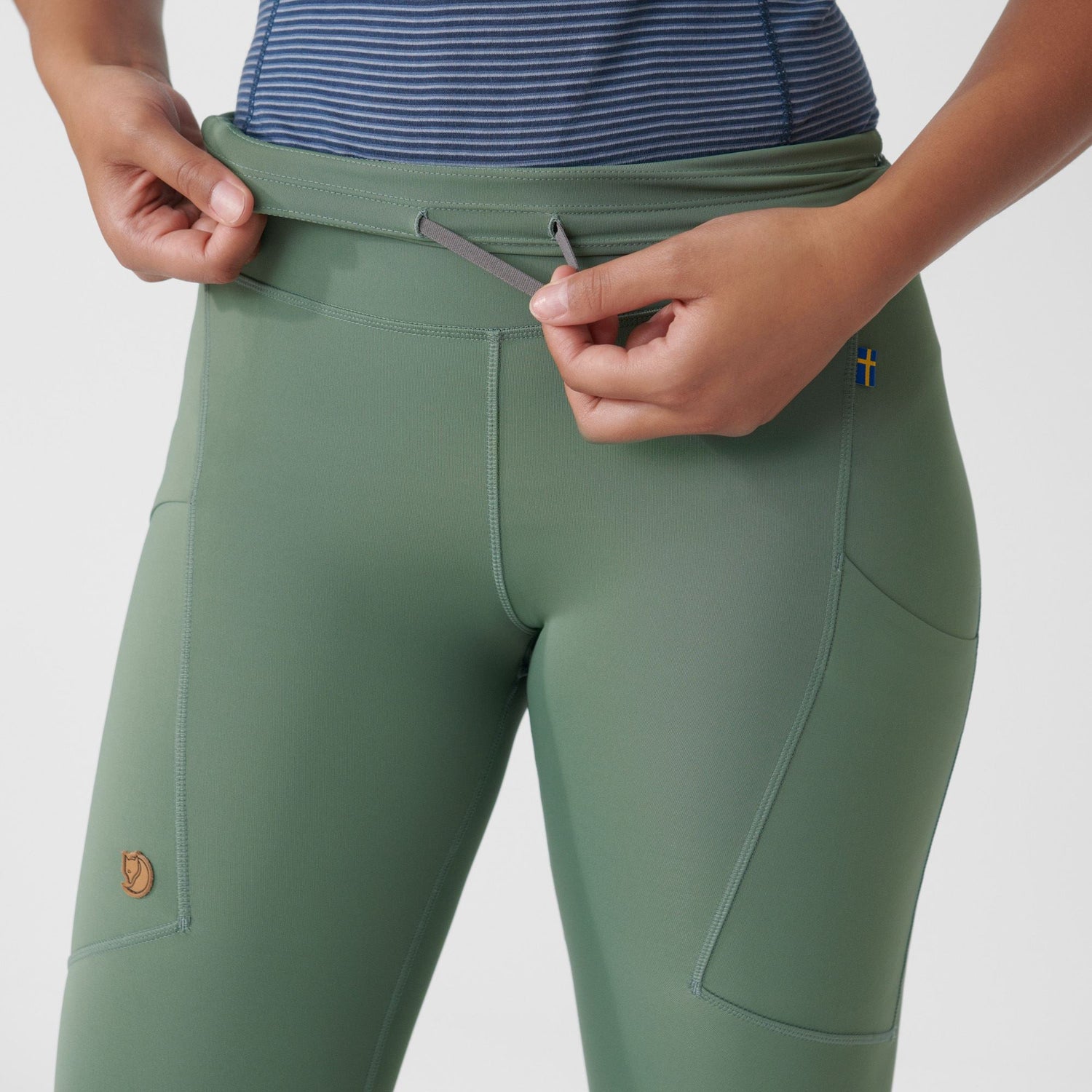 Fjällräven W's Abisko Tights - Recycled Polyester Patina Green Pants