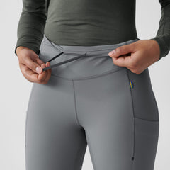 Fjällräven W's Abisko Värm Trekking Tights - Recycled Polyester Flint Grey-Iron Grey Pants