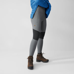 Fjällräven W's Abisko Värm Trekking Tights - Recycled Polyester Flint Grey-Iron Grey